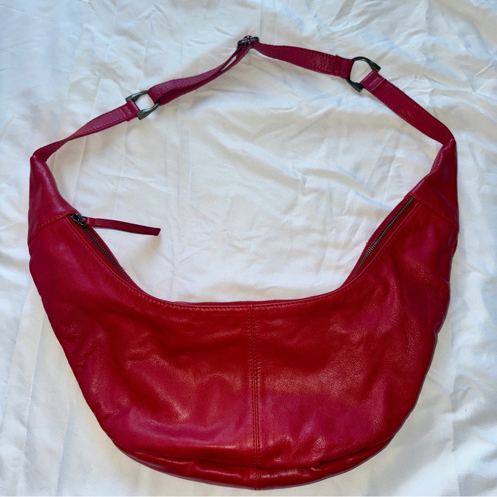 FREE PEOPLE Leather Idle Hands Sling Bag in Red Lip - Picture 9 of 15